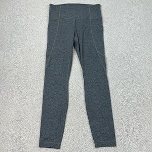 Athleta Leggings Gray Womens Size Small Side Pockets Yoga Workout Pants